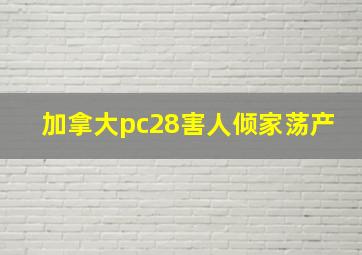 加拿大pc28害人倾家荡产