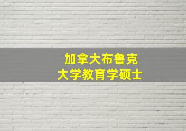 加拿大布鲁克大学教育学硕士