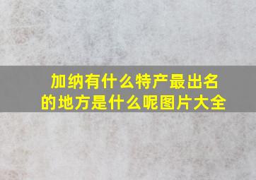 加纳有什么特产最出名的地方是什么呢图片大全