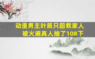 动漫男主叶辰只因救家人被火遍真人抽了108下