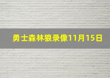 勇士森林狼录像11月15日