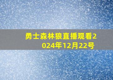 勇士森林狼直播观看2024年12月22号