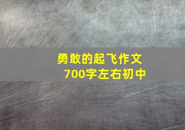 勇敢的起飞作文700字左右初中