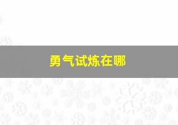 勇气试炼在哪