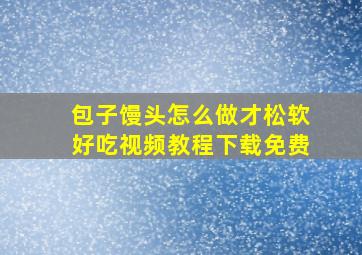 包子馒头怎么做才松软好吃视频教程下载免费