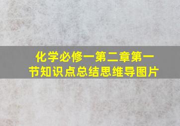 化学必修一第二章第一节知识点总结思维导图片