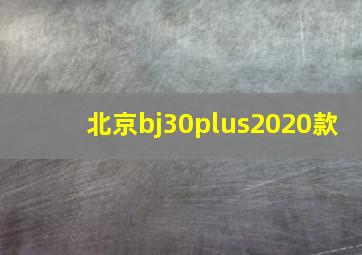 北京bj30plus2020款