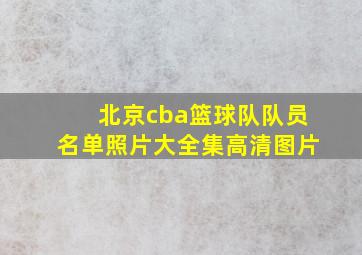 北京cba篮球队队员名单照片大全集高清图片