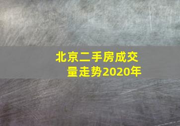 北京二手房成交量走势2020年