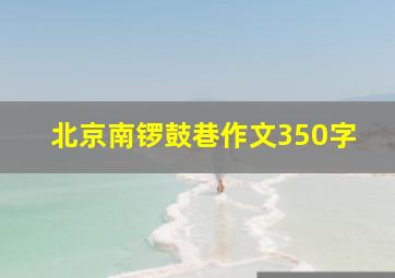 北京南锣鼓巷作文350字