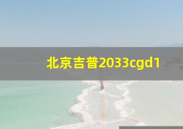 北京吉普2033cgd1