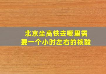 北京坐高铁去哪里需要一个小时左右的核酸