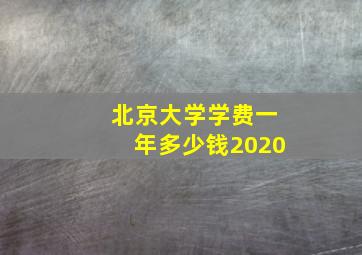 北京大学学费一年多少钱2020