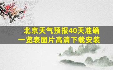 北京天气预报40天准确一览表图片高清下载安装