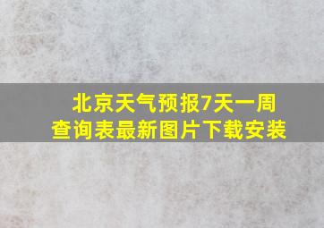 北京天气预报7天一周查询表最新图片下载安装