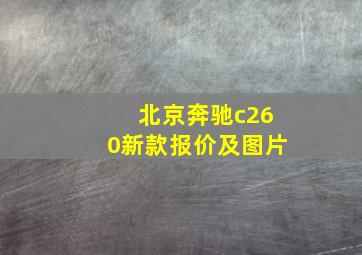 北京奔驰c260新款报价及图片