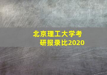 北京理工大学考研报录比2020