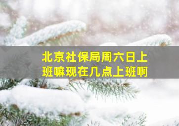 北京社保局周六日上班嘛现在几点上班啊