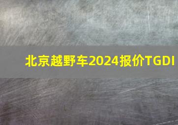 北京越野车2024报价TGDI