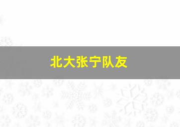 北大张宁队友