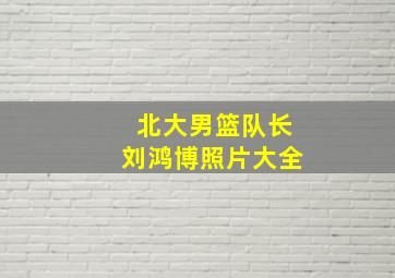 北大男篮队长刘鸿博照片大全