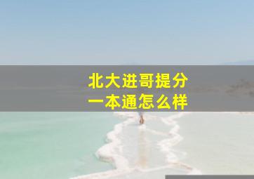 北大进哥提分一本通怎么样