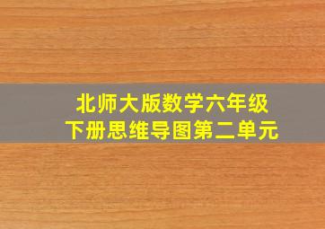 北师大版数学六年级下册思维导图第二单元