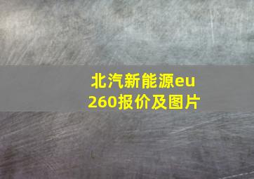 北汽新能源eu260报价及图片