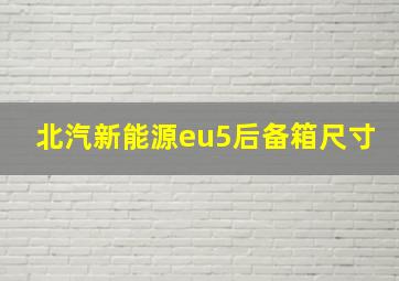 北汽新能源eu5后备箱尺寸