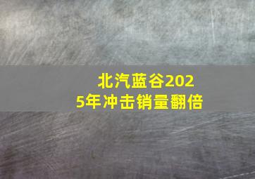 北汽蓝谷2025年冲击销量翻倍