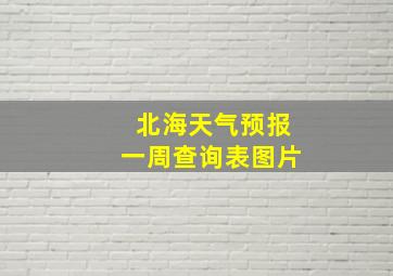 北海天气预报一周查询表图片