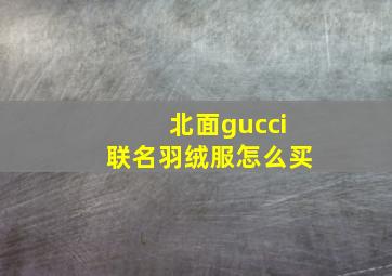 北面gucci联名羽绒服怎么买