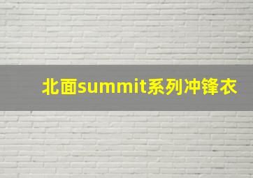 北面summit系列冲锋衣