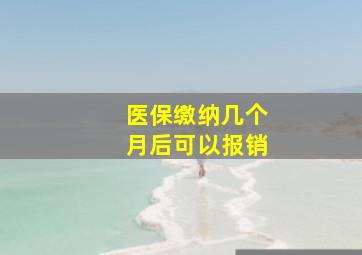 医保缴纳几个月后可以报销