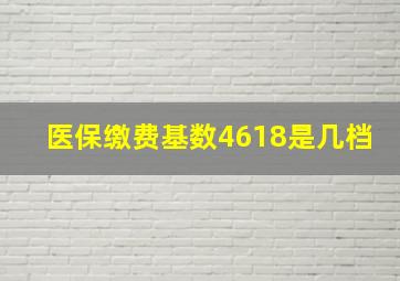 医保缴费基数4618是几档