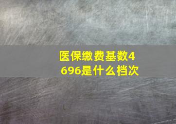 医保缴费基数4696是什么档次