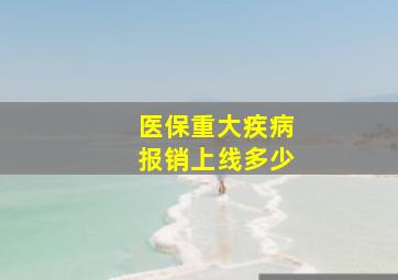 医保重大疾病报销上线多少