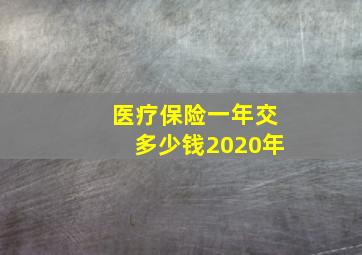 医疗保险一年交多少钱2020年