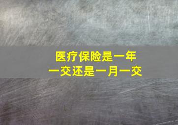 医疗保险是一年一交还是一月一交