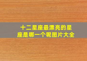 十二星座最漂亮的星座是哪一个呢图片大全