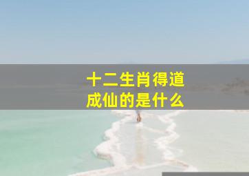 十二生肖得道成仙的是什么