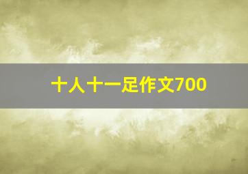 十人十一足作文700