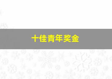 十佳青年奖金