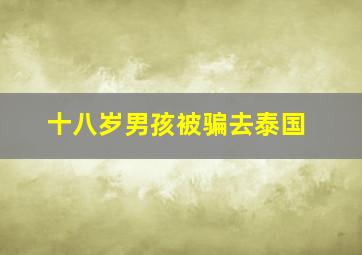 十八岁男孩被骗去泰国