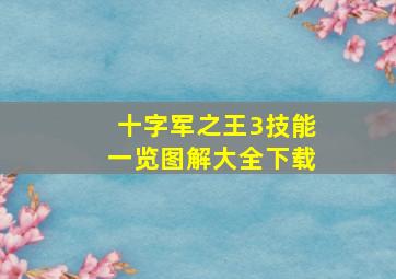 十字军之王3技能一览图解大全下载