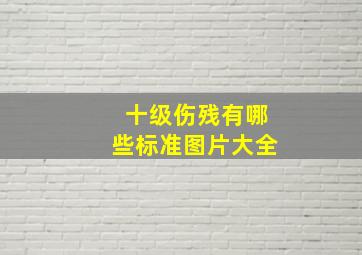 十级伤残有哪些标准图片大全