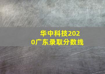 华中科技2020广东录取分数线