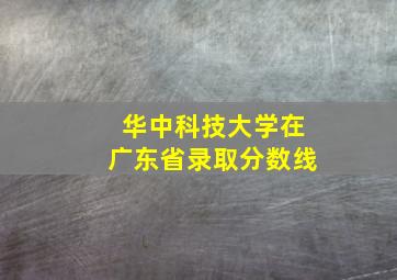 华中科技大学在广东省录取分数线