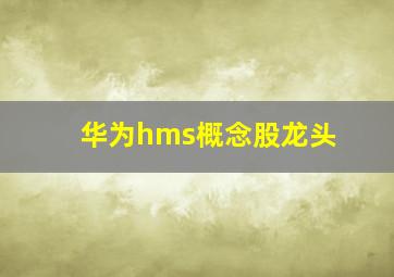 华为hms概念股龙头