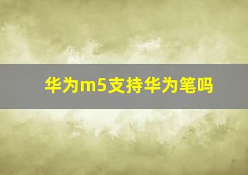 华为m5支持华为笔吗